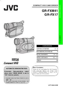 JVC GR FXM 41 manual. Camera Instructions.